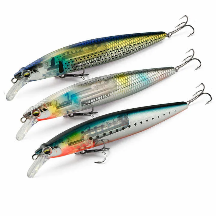 130mm 18 5g New Scales Flashing 130 mm 18.5g min Plastic Fure Bass Soft Lure ABS Pencil Lure - view 8
