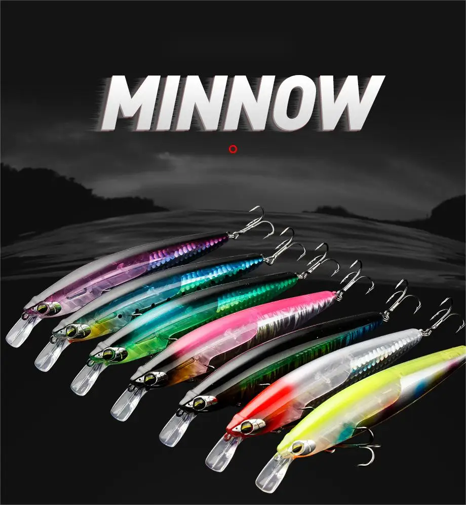 130mm 18 5g New Scales Flashing 130 mm 18.5g min Plastic Fure Bass Soft Lure ABS Pencil Lure - view 9