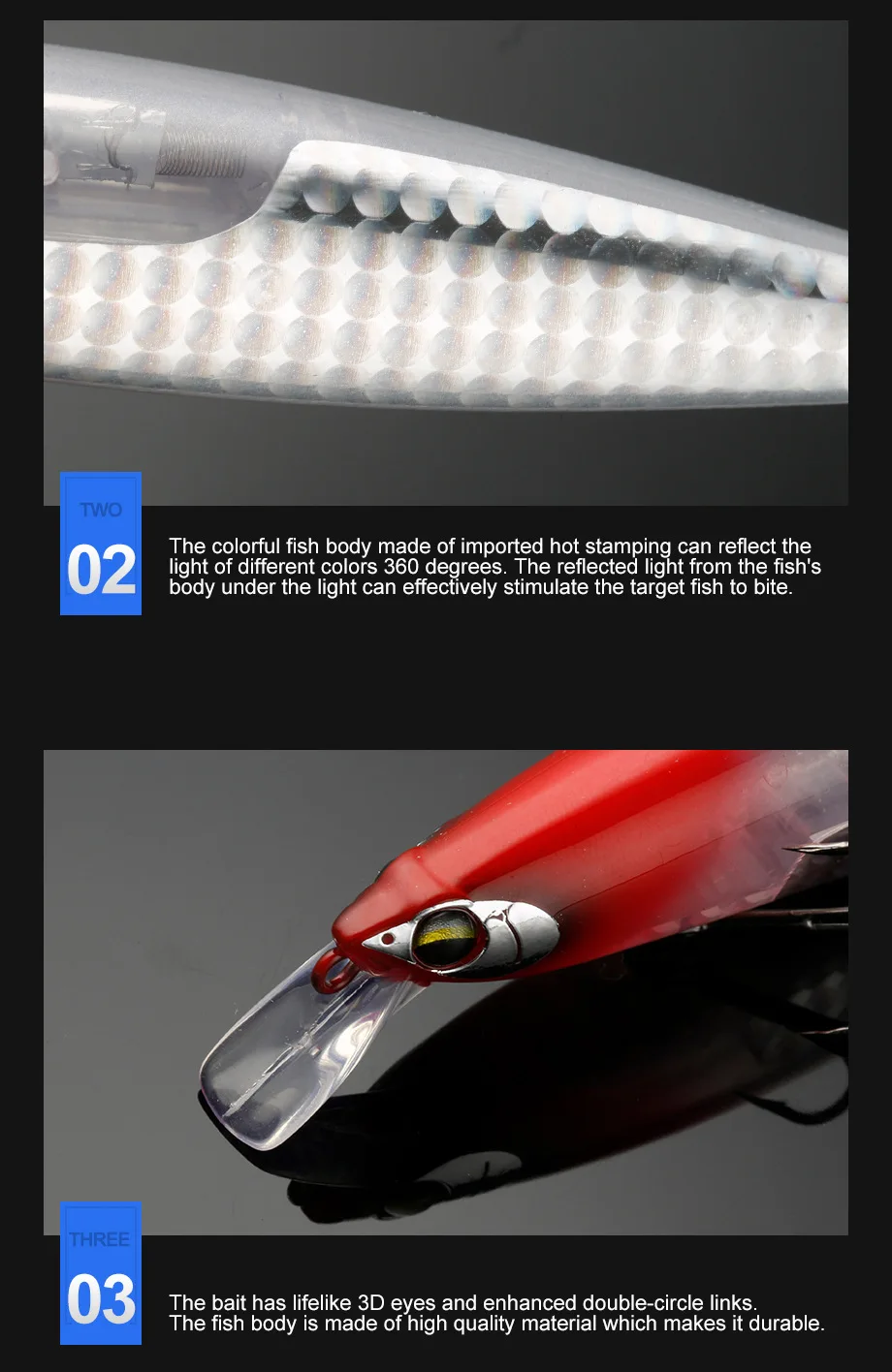 130mm 18 5g New Scales Flashing 130 mm 18.5g min Plastic Fure Bass Soft Lure ABS Pencil Lure - view 14