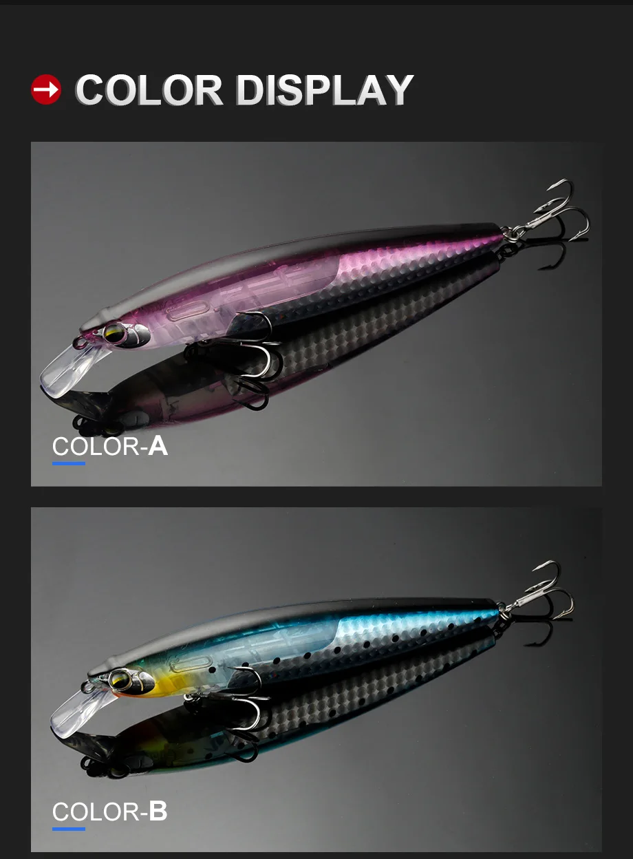 130mm 18 5g New Scales Flashing 130 mm 18.5g min Plastic Fure Bass Soft Lure ABS Pencil Lure - view 16