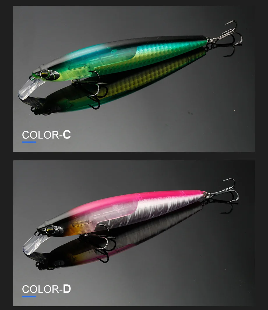 130mm 18 5g New Scales Flashing 130 mm 18.5g min Plastic Fure Bass Soft Lure ABS Pencil Lure - view 17