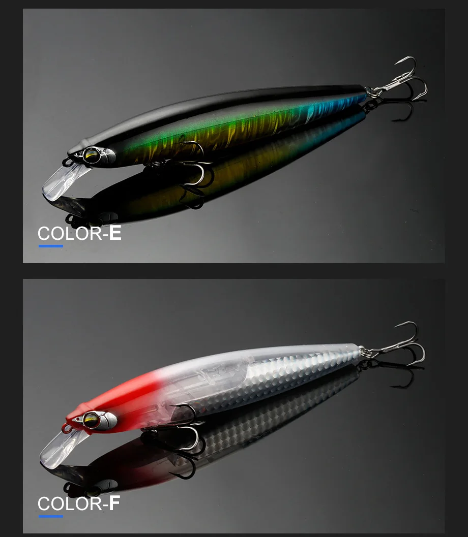 130mm 18 5g New Scales Flashing 130 mm 18.5g min Plastic Fure Bass Soft Lure ABS Pencil Lure - view 18