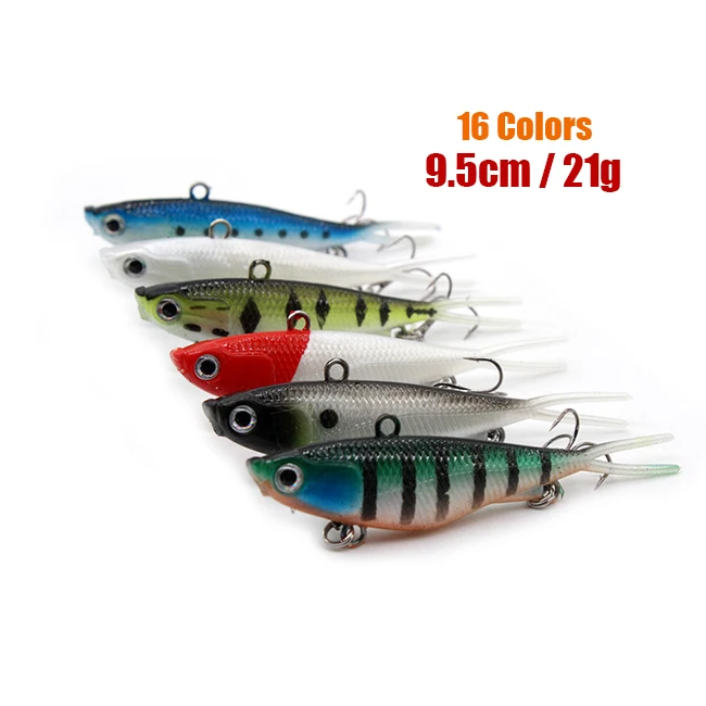 16 95 mm 0.74 Vibe Lure Soft Plastic Fishing Bait TPR