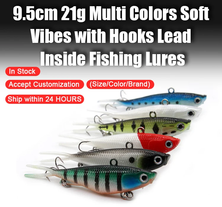 16 95 mm 0.74 Vibe Lure Soft Plastic Fishing Bait TPR ABS Pencil Lure - view 2