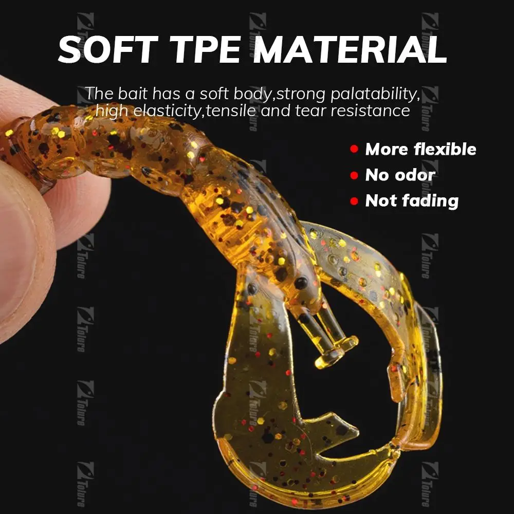1 / TPR Soft Fishing Bait Shrimp Plastic 4 cm /0.45 g Saltwater ABS Pencil Lure - view 9