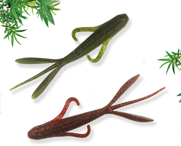 6 pack of Soft Lure Bass Worm ABS Pencil Lure - detail 1