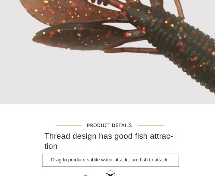 Artificial Freshwater Shrimp Soft Lure, Sea Fishing Saltwater ABS Pencil Lure - view 14