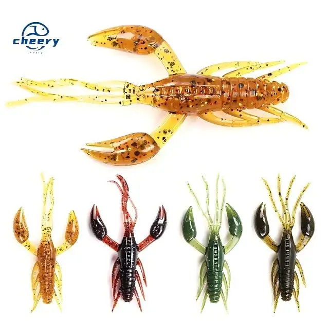 CHEERY Shrimp Soft Lure Artificial Fishing Bait, Blade, 60 mm,