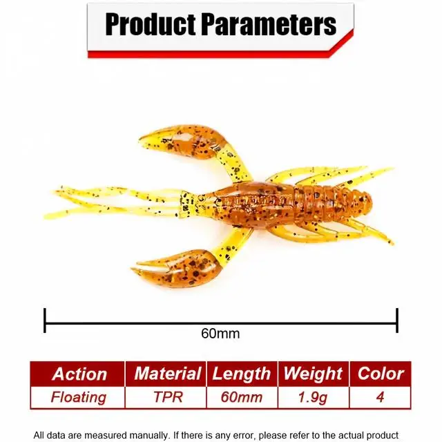 CHEERY Shrimp Soft Lure Artificial Fishing Bait, Blade, 60 mm, ABS Pencil Lure - view 1