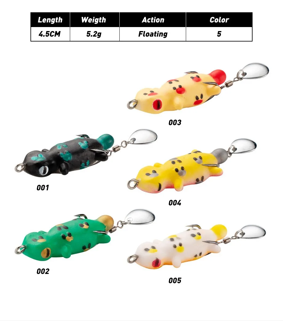 Cheery New 4.5cm 5.2g Frog Soft Lure Fishing Bait ABS Pencil Lure - view 10