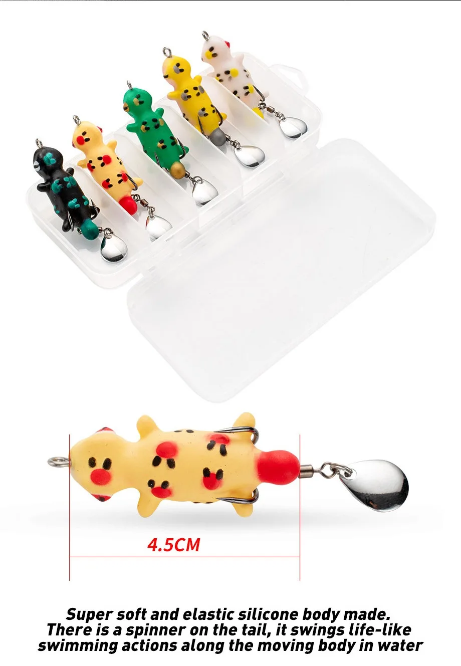 Cheery New 4.5cm 5.2g Frog Soft Lure Fishing Bait ABS Pencil Lure - view 13