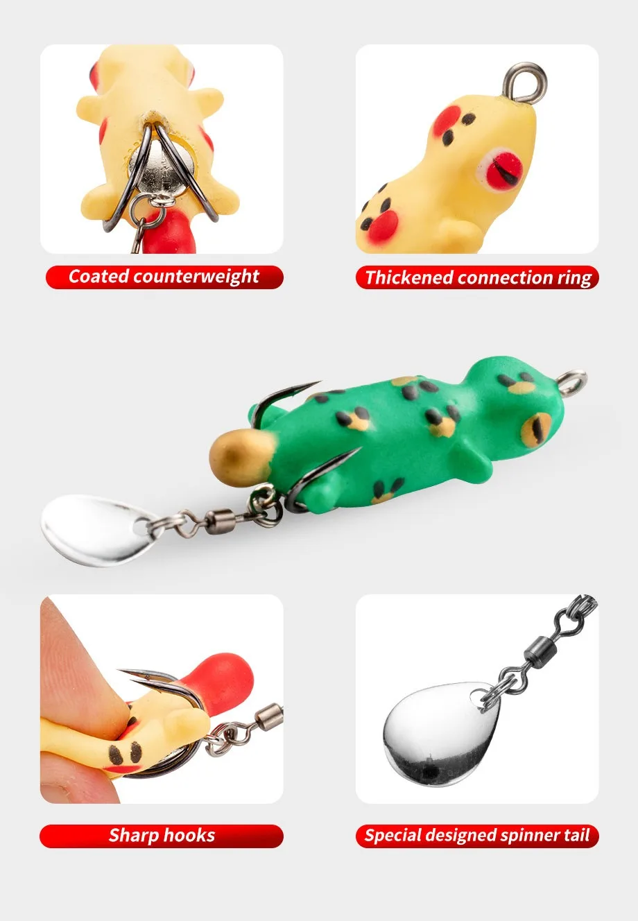 Cheery New 4.5cm 5.2g Frog Soft Lure Fishing Bait ABS Pencil Lure - view 14