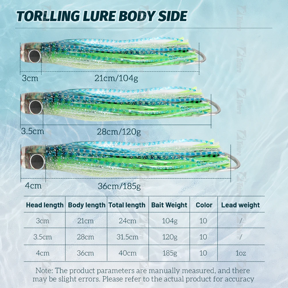 g Trolling 6/0 7/0 9/0 Octopus Lead Soft Lure ABS Pencil Lure - view 17