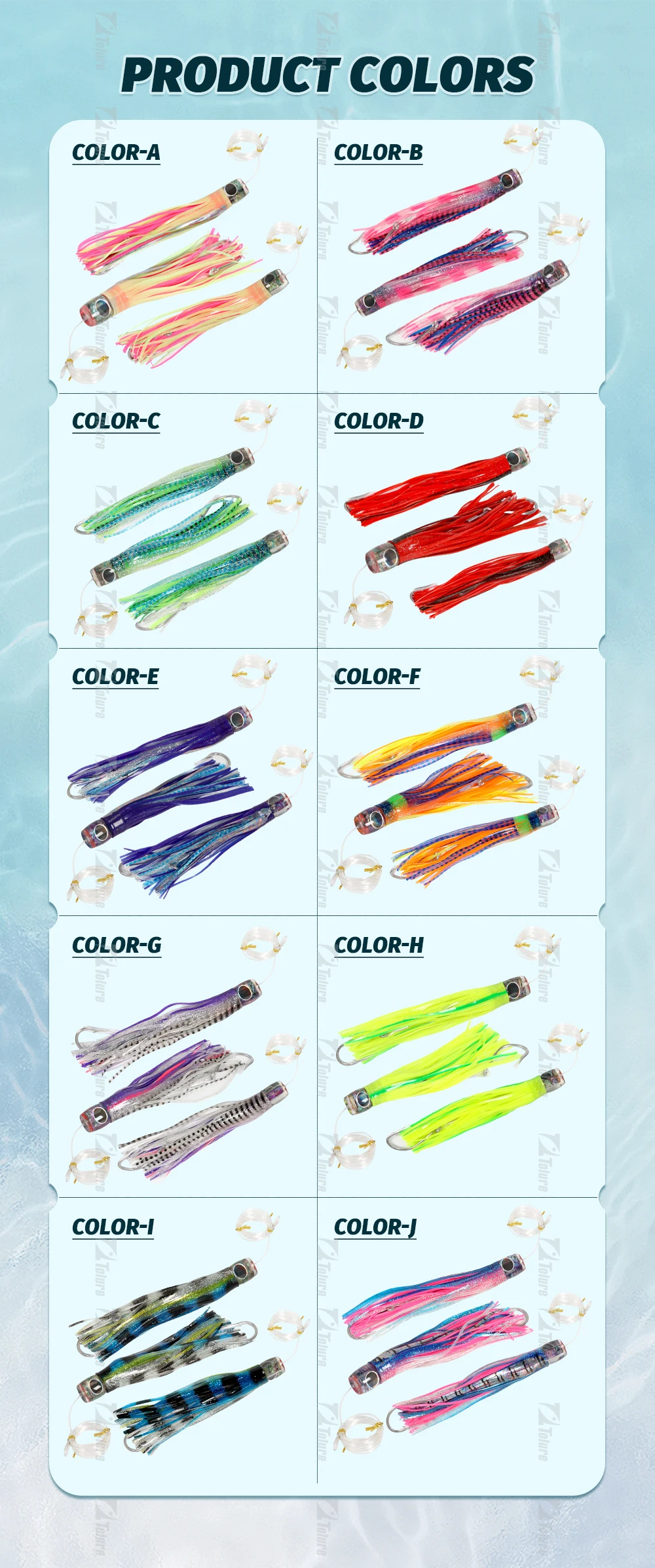 g Trolling 6/0 7/0 9/0 Octopus Lead Soft Lure ABS Pencil Lure - view 11