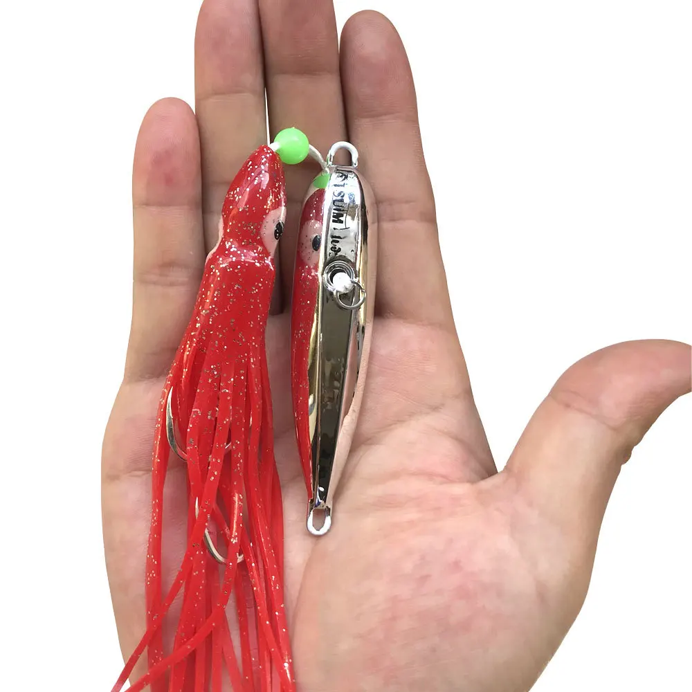 80g Glow in the Dark Octopus Squid Shrimp Silicone ABS Pencil Lure - view 9