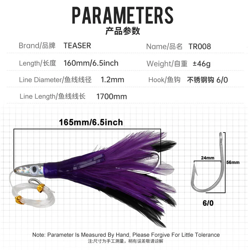 Big Game 46g 6 5inch NEW 46g/6.5 Trolling Tuna Soft Lure ABS Pencil Lure - view 1