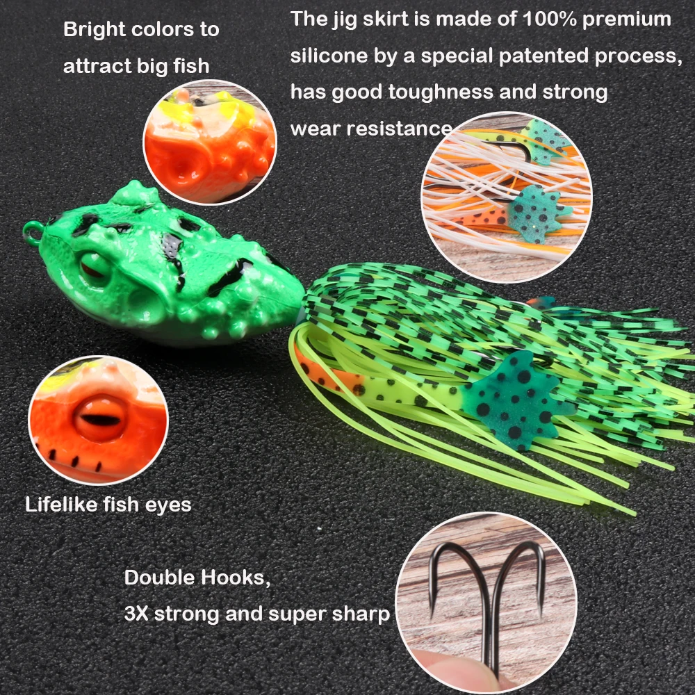 Cheery TEUKIM 5cm 11g Frog Fishing Bait, Hooks, Artificial for ABS Pencil Lure - view 1