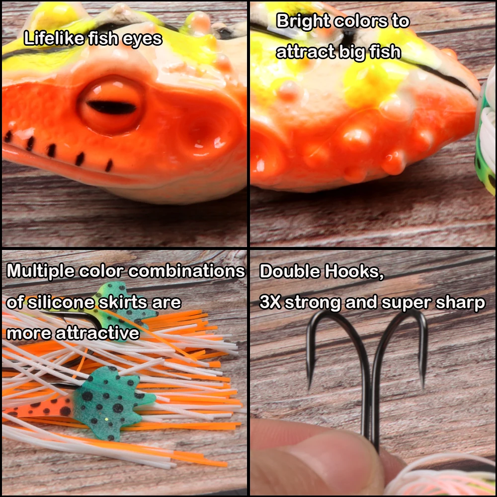 Cheery TEUKIM 5cm 11g Frog Fishing Bait, Hooks, Artificial for ABS Pencil Lure - view 3
