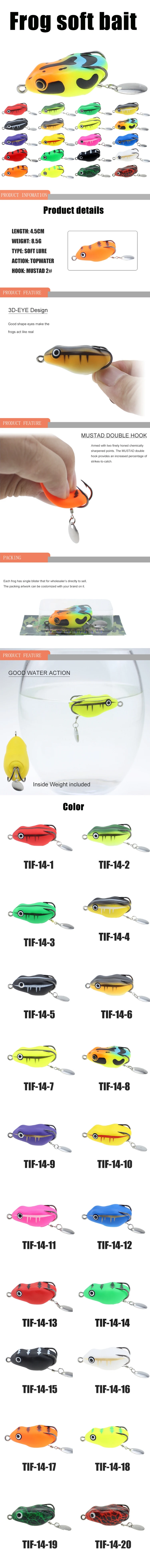 Cheery 20 Frog 8.5 g 4.5 cm ABS Pencil Lure - view 10