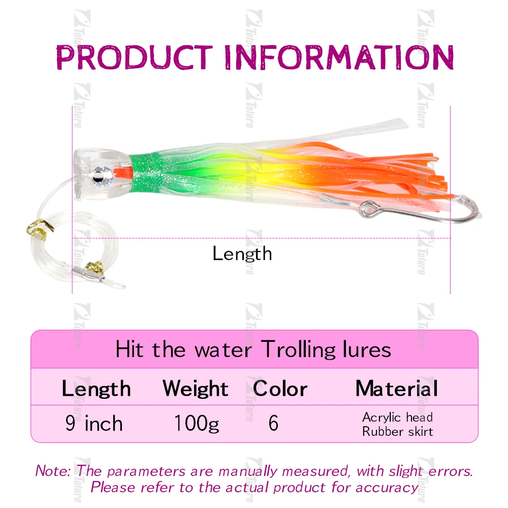 9Inch Resin Head for Ocean with 9, Carbon Steel, Marlin Tuna Soft Lure ABS Pencil Lure - view 4