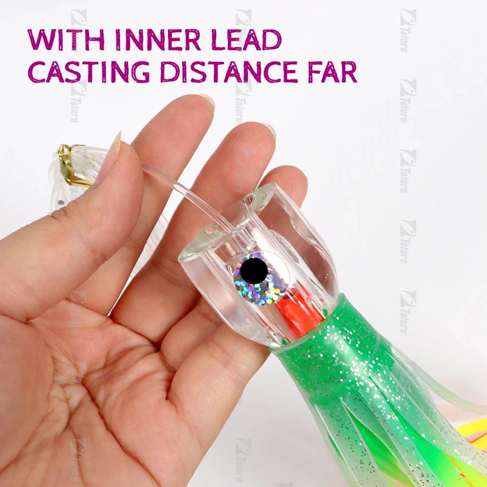 9Inch Resin Head for Ocean with 9, Carbon Steel, Marlin Tuna Soft Lure ABS Pencil Lure - view 6