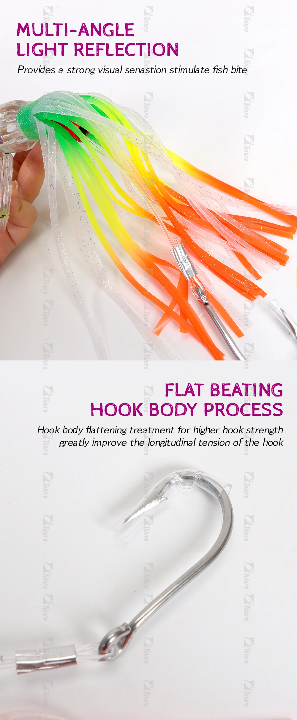 9Inch Resin Head for Ocean with 9, Carbon Steel, Marlin Tuna Soft Lure ABS Pencil Lure - view 13