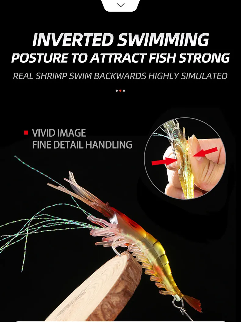 Cheery Set Luminous Shrimp Sabiki Silicone Plastic ABS Pencil Lure - view 9