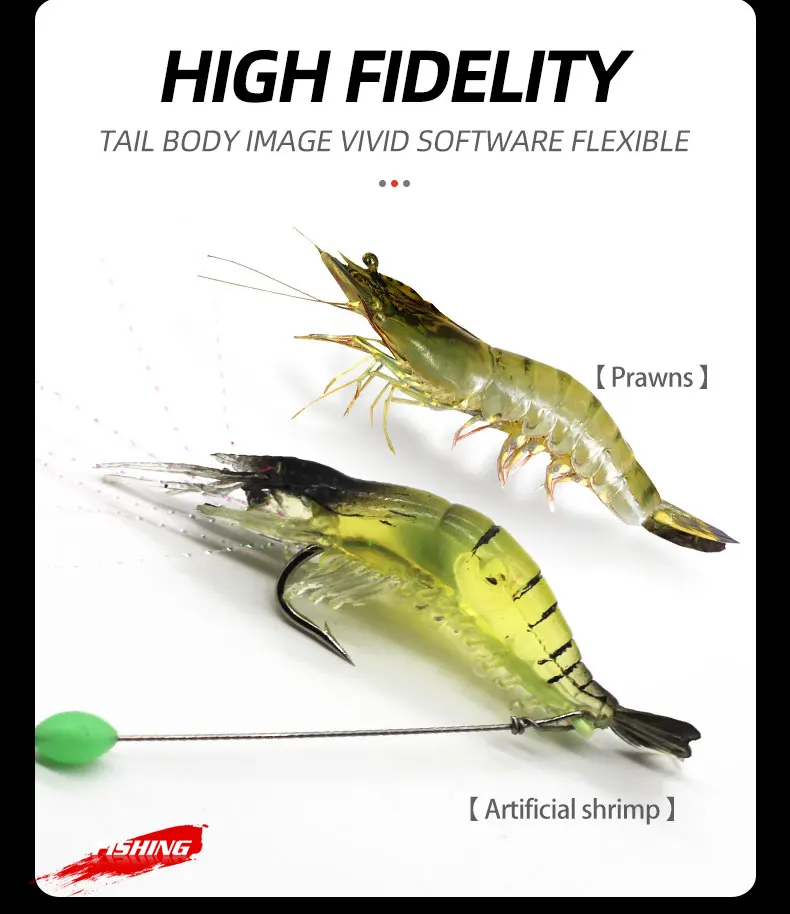Cheery Set Luminous Shrimp Sabiki Silicone Plastic ABS Pencil Lure - view 10