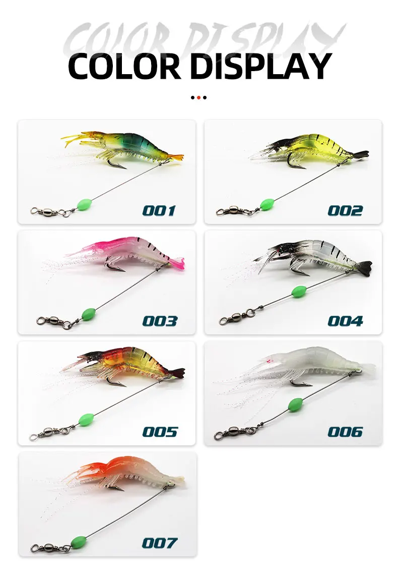 Cheery Set Luminous Shrimp Sabiki Silicone Plastic ABS Pencil Lure - view 14
