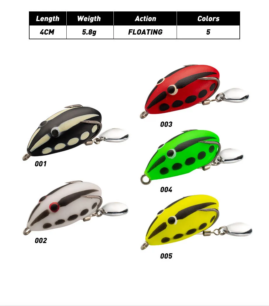 Frog Fishing Bait 40 mm 5.5 g Spoon ABS Pencil Lure - view 4