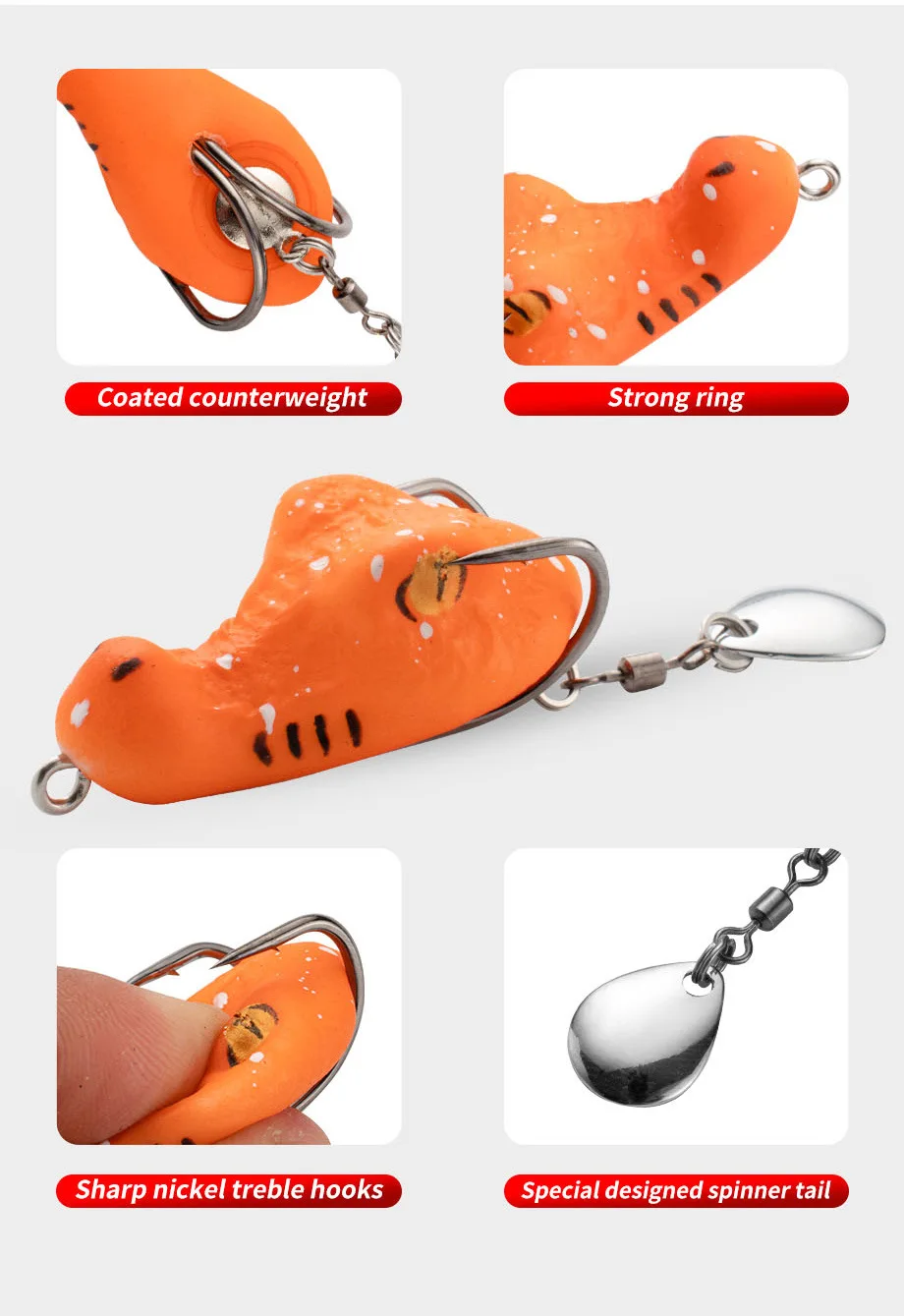 CHEERY 4cm 6.5g 5 Frog Lure Fishing Bait ABS Pencil Lure - view 10