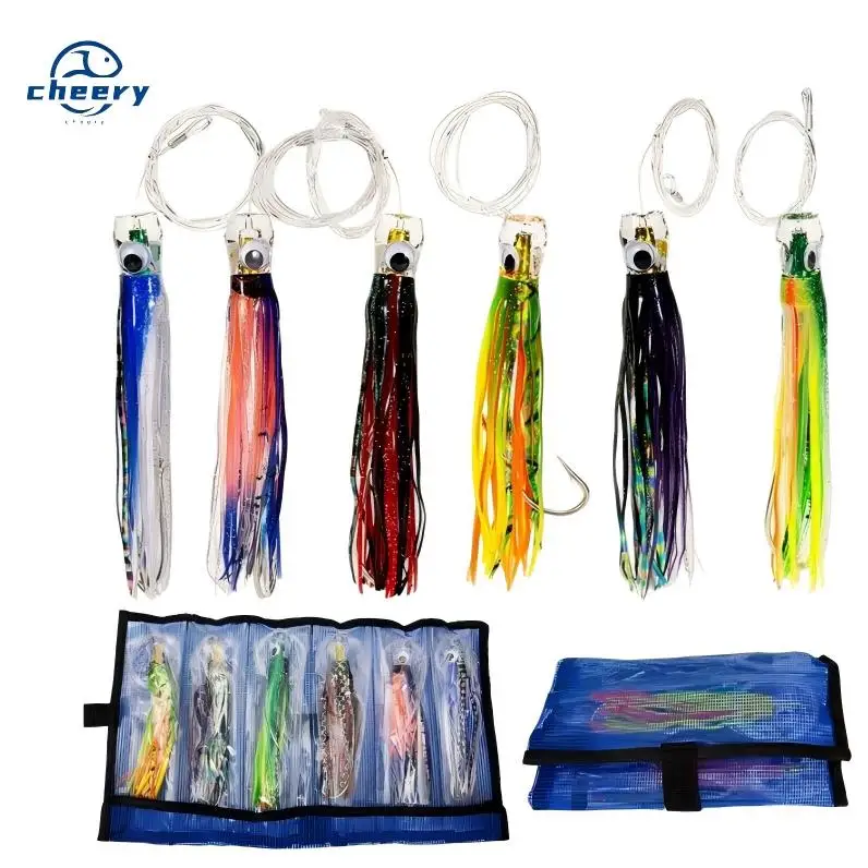 CHEERY 6.5 43 g Boat Fishing Tuna Marlin Bait Octopus Squid
