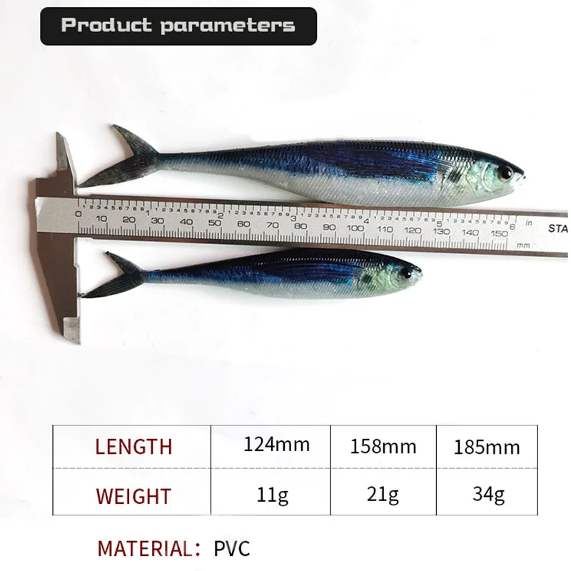 Cheery 3D Luminous Soft Lure Sardine PVC Fishing Bait, for Bass 、 ABS Pencil Lure - view 3