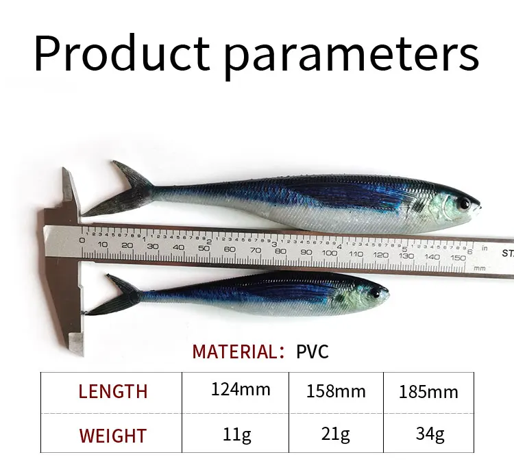CHEERY 3D Silicone Soft Lure Fishing Bait, for River ABS Pencil Lure - view 7