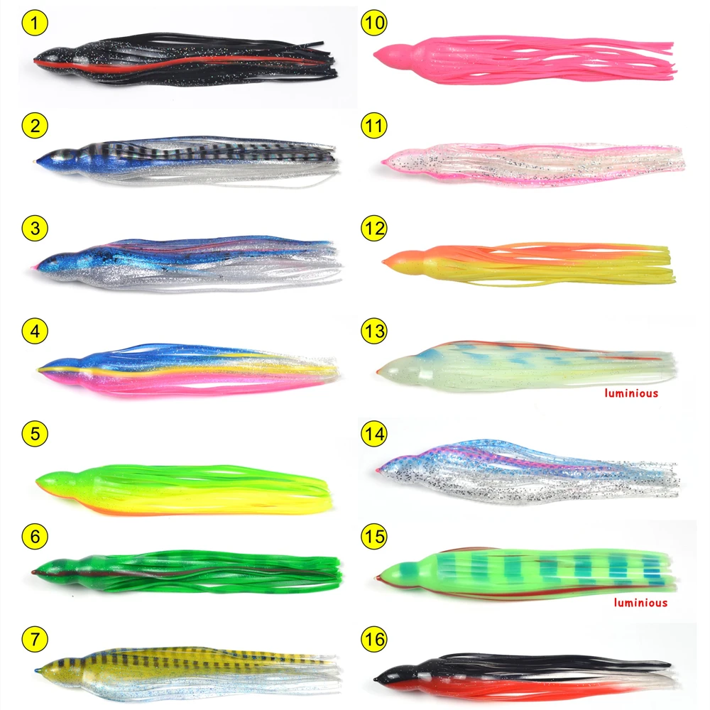 Cheery UV Plastic Sea Fishing Trolling Squid Octopus Bait Rubber ABS Pencil Lure - view 15