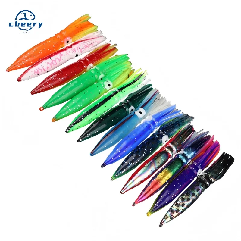 CHEERY Squid Fishing Bait 9/7.5cm Luminous Octopus Trolling XX-113
