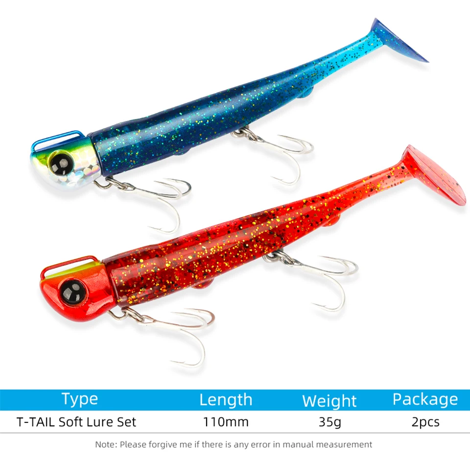 CHEERY T Tail Jig Head Soft Fishing Bait 110mm 35g Saltwater ABS Pencil Lure - view 3