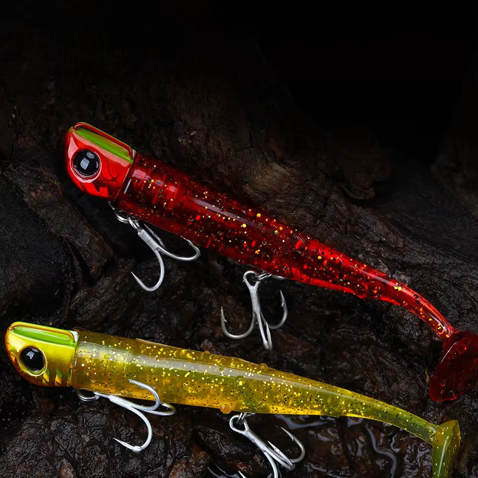 CHEERY T Tail Jig Head Soft Fishing Bait 110mm 35g Saltwater ABS Pencil Lure - view 5