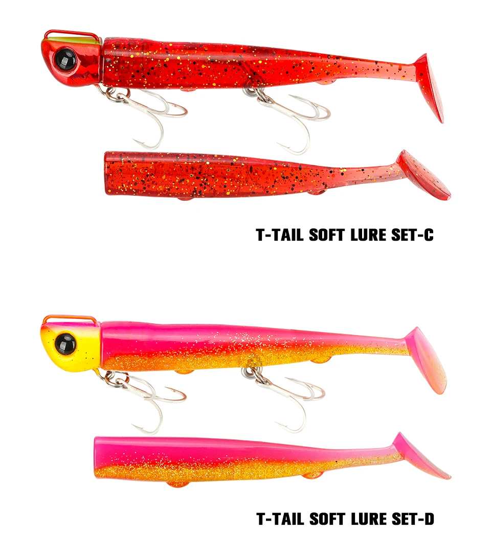 CHEERY T Tail Jig Head Soft Fishing Bait 110mm 35g Saltwater ABS Pencil Lure - view 11