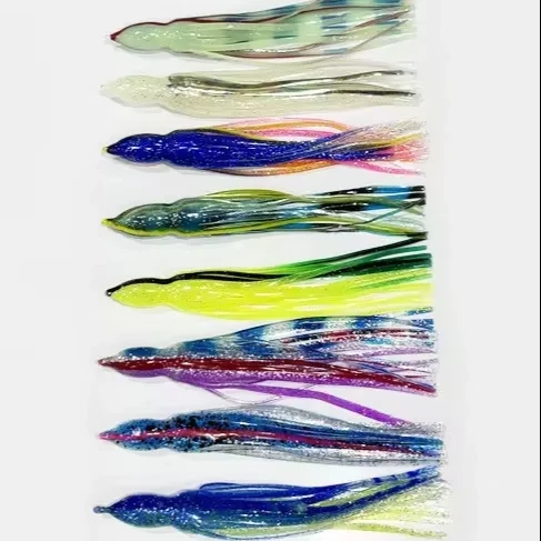Saltwater Trolling Plastic Fishing Bait PVC Rubber Pike Bass