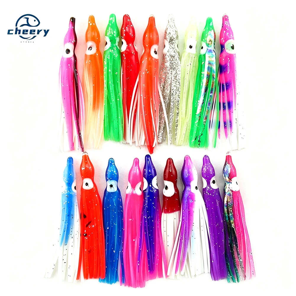 CHEERY 2-16 Saltwater Trolling Squid Octopus Silicone Soft Soft Lure