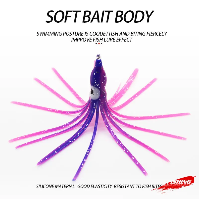 CHEERY 5-30 cm Rubber Squid Octopus Soft Swimbait Tuna Fishing ABS Pencil Lure - view 2