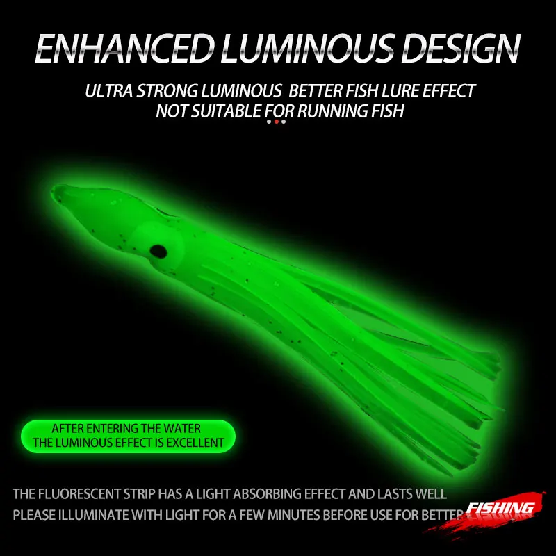 CHEERY 5-30 cm Rubber Squid Octopus Soft Swimbait Tuna Fishing ABS Pencil Lure - view 3