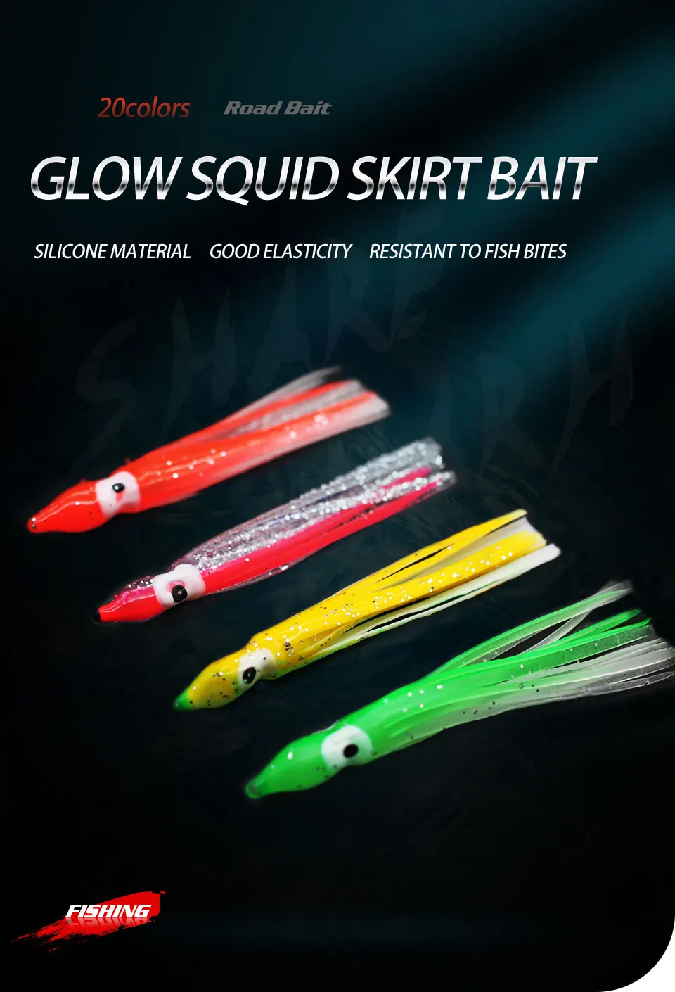 CHEERY 5-30 cm Rubber Squid Octopus Soft Swimbait Tuna Fishing ABS Pencil Lure - view 6