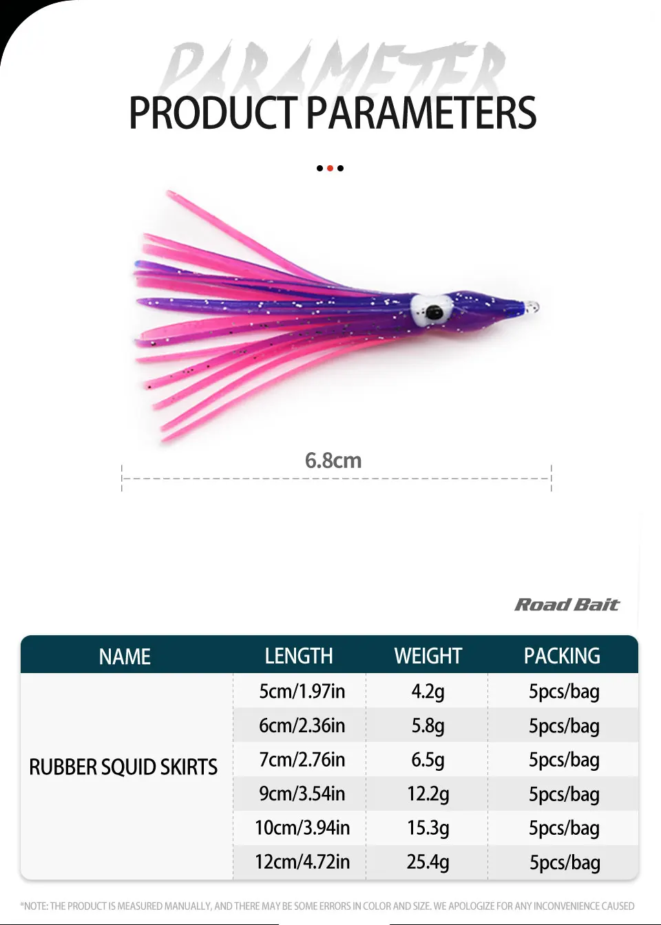 CHEERY 5-30 cm Rubber Squid Octopus Soft Swimbait Tuna Fishing ABS Pencil Lure - view 7