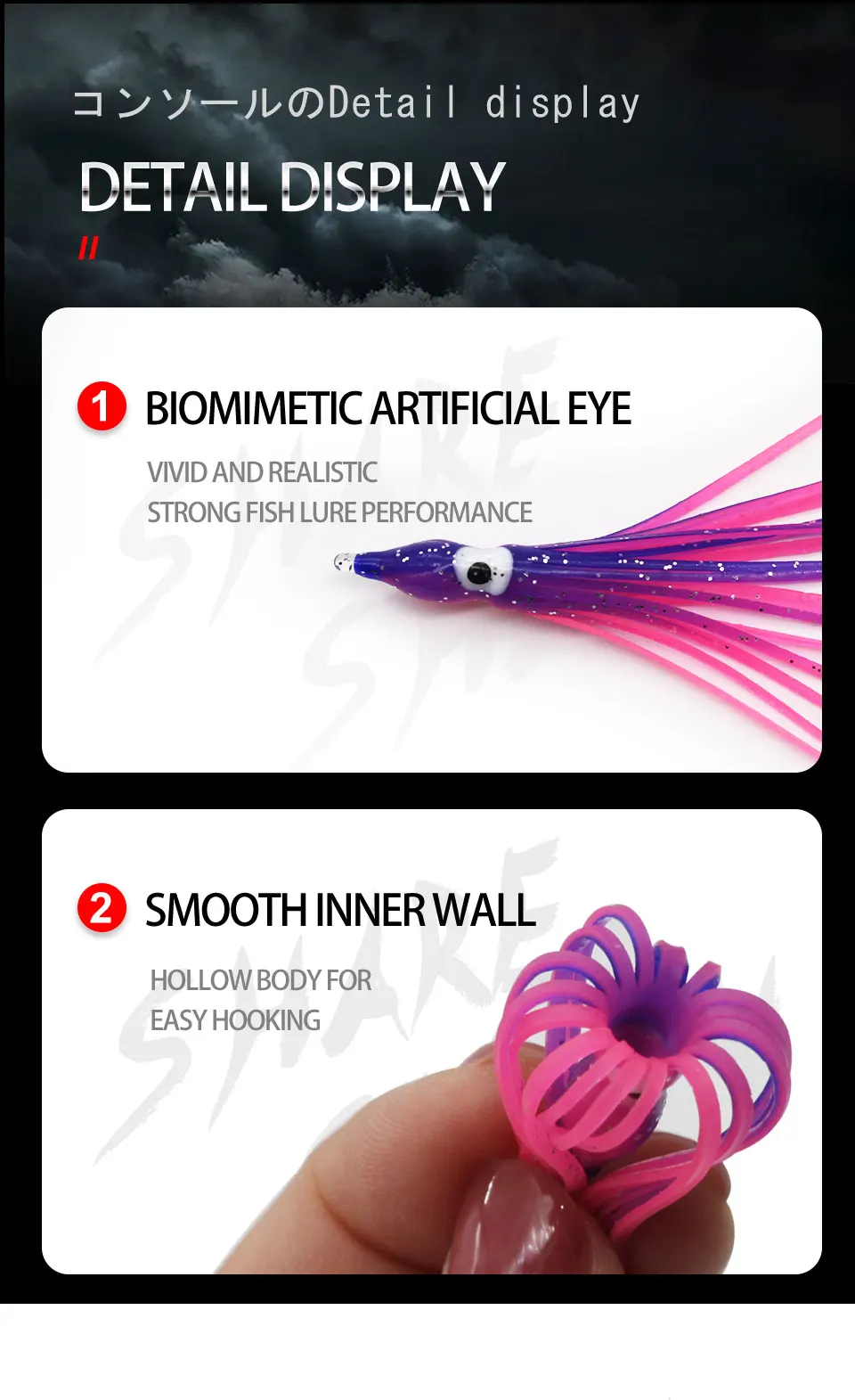 CHEERY 5-30 cm Rubber Squid Octopus Soft Swimbait Tuna Fishing ABS Pencil Lure - view 11