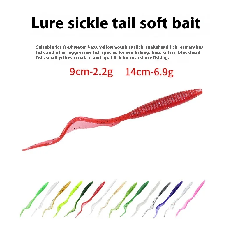 Luminous 9 cm 14 cm Soft Worm Carp Freshwater Bass ABS Pencil Lure - view 4