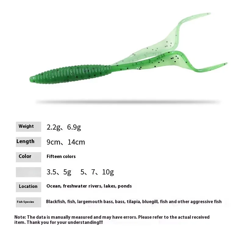 Luminous 9 cm 14 cm Soft Worm Carp Freshwater Bass ABS Pencil Lure - view 6