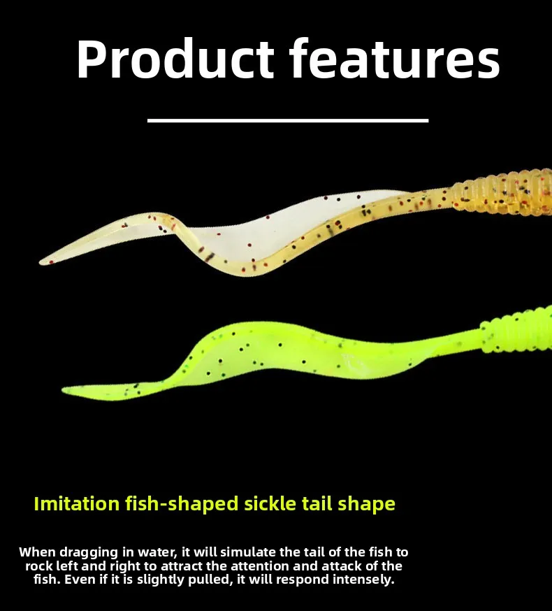 Luminous 9 cm 14 cm Soft Worm Carp Freshwater Bass ABS Pencil Lure - view 11