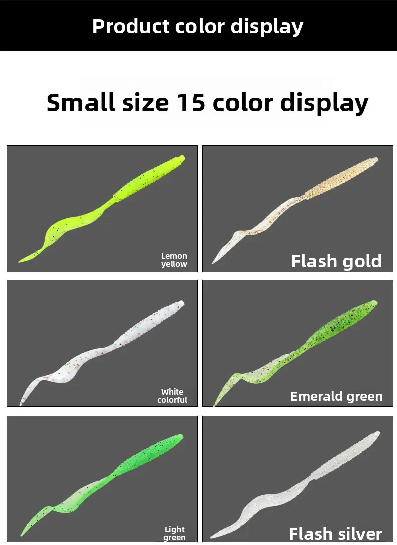 Luminous 9 cm 14 cm Soft Worm Carp Freshwater Bass ABS Pencil Lure - view 14